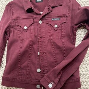 Hudson Jeans Maroon Denim Jacket